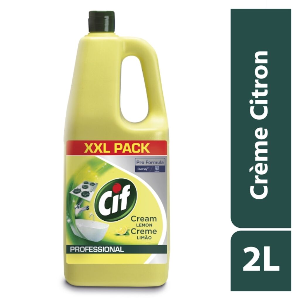 Cif Pro Formula crème citron 6x2L - Crème pour nettoyer toutes les surfaces